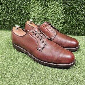 WALK OVER Brown Leather Plain Toe Oxfords Casual Dress‎ Shoes USA Mens 10.5 C/A